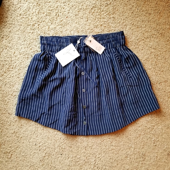Joie Wendolyn 100% silk striped drawstring skirt size XS New With Tags - Picture 3 of 10
